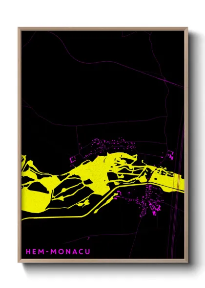 Une affiche de carte sur Hem-Monacu