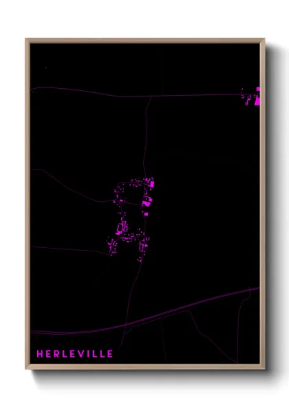 Une affiche de carte sur Herleville