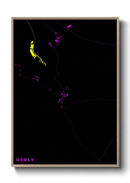 Une affiche de carte sur Herly