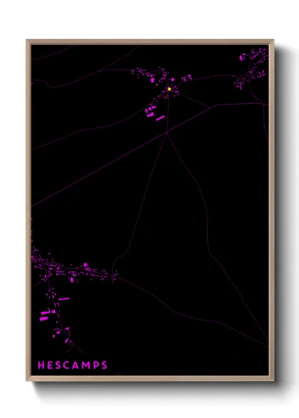 Une affiche de carte sur Hescamps