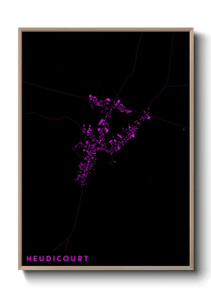 Une affiche de carte sur Heudicourt