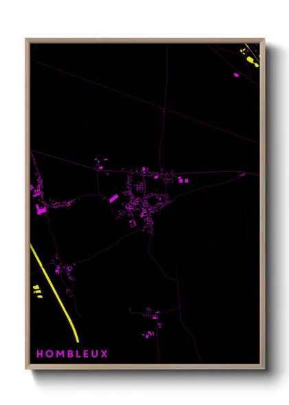 Une affiche de carte sur Hombleux