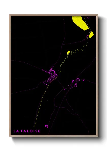 Une affiche de carte sur La Faloise