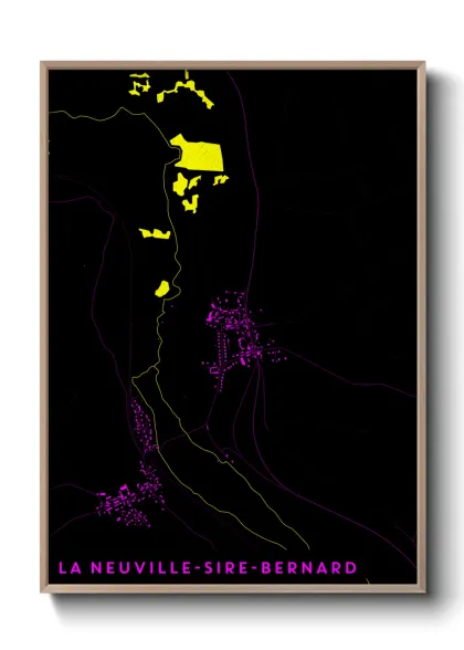 Une affiche de carte sur La Neuville-Sire-Bernard