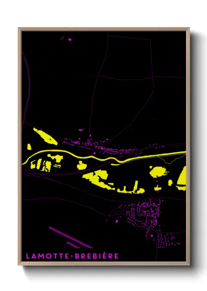 Une affiche de carte sur Lamotte-Brebière