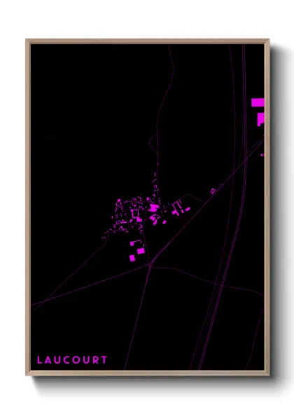 Une affiche de carte sur Laucourt