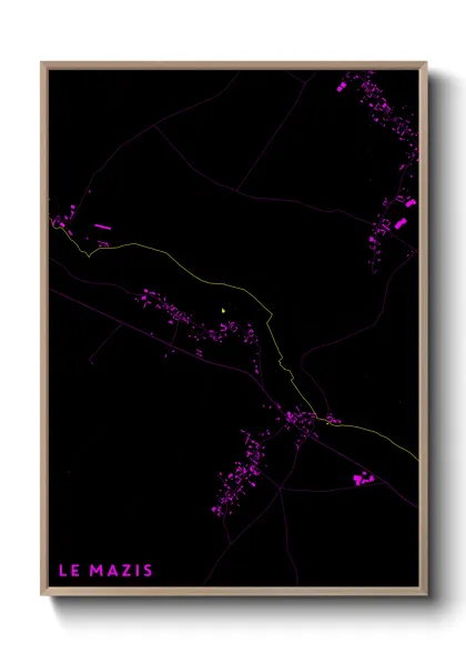Une affiche de carte sur Le Mazis
