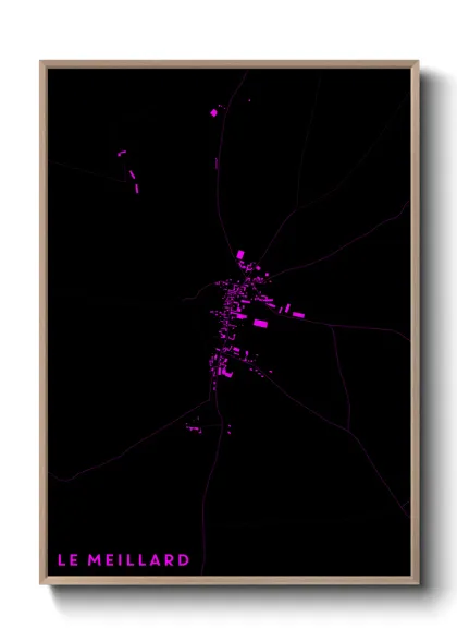 Une affiche de carte sur Le Meillard