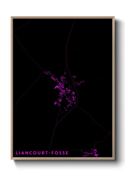 Une affiche de carte sur Liancourt-Fosse