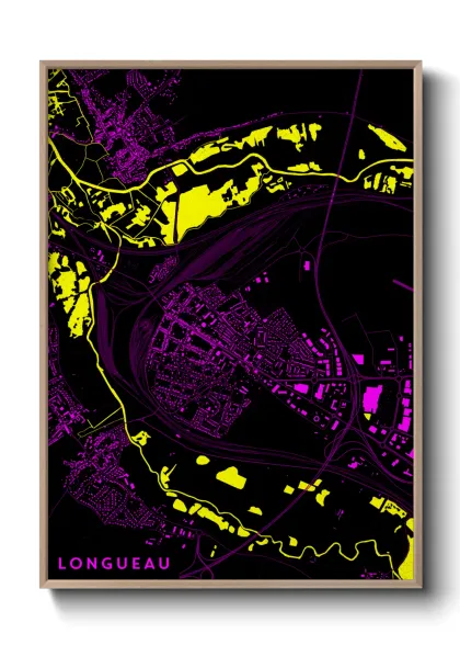 Une affiche de carte sur Longueau