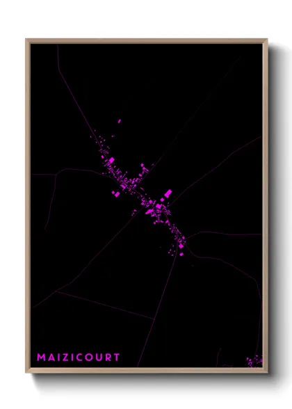 Une affiche de carte sur Maizicourt