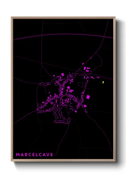 Une affiche de carte sur Marcelcave