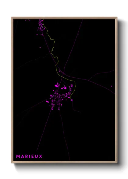 Une affiche de carte sur Marieux