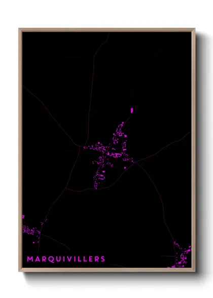 Une affiche de carte sur Marquivillers