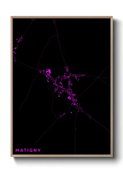 Une affiche de carte sur Matigny