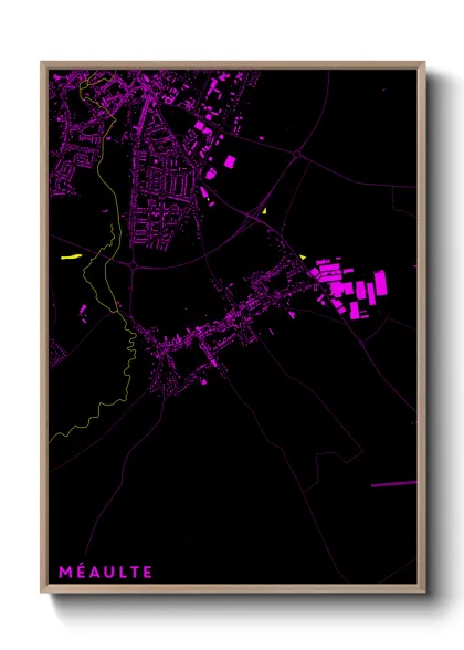 Une affiche de carte sur Méaulte
