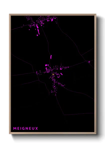 Une affiche de carte sur Meigneux