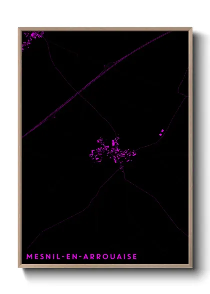 Une affiche de carte sur Mesnil-en-Arrouaise