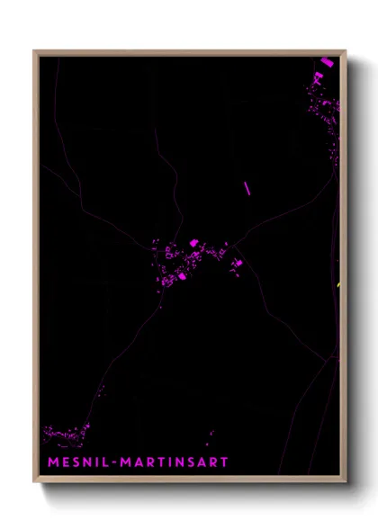 Une affiche de carte sur Mesnil-Martinsart