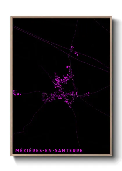 Une affiche de carte sur Mézières-en-Santerre