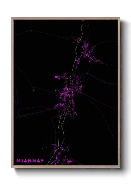 Une affiche de carte sur Miannay