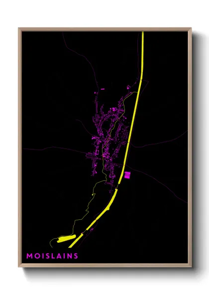 Une affiche de carte sur Moislains