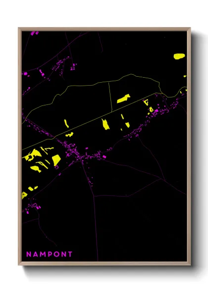 Une affiche de carte sur Nampont