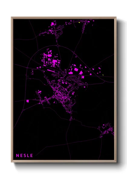 Une affiche de carte sur Nesle