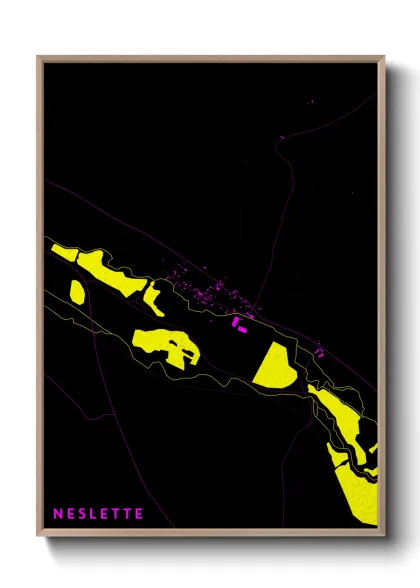 Une affiche de carte sur Neslette