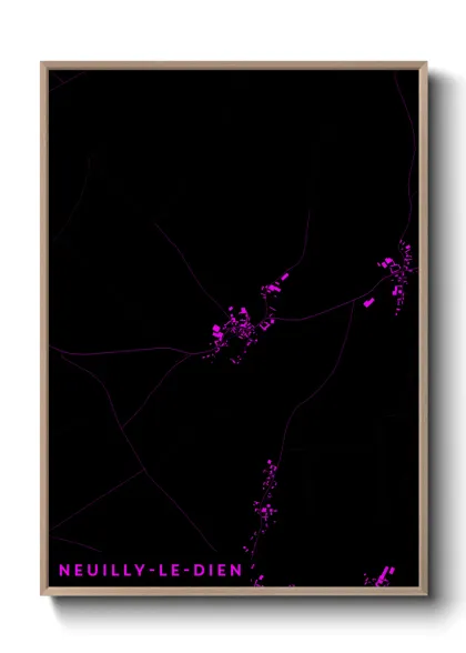 Une affiche de carte sur Neuilly-le-Dien