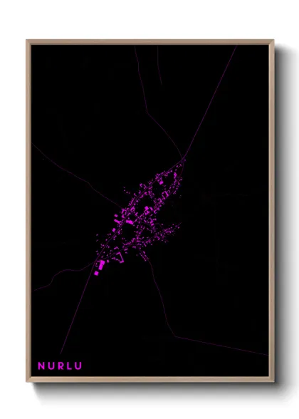 Une affiche de carte sur Nurlu