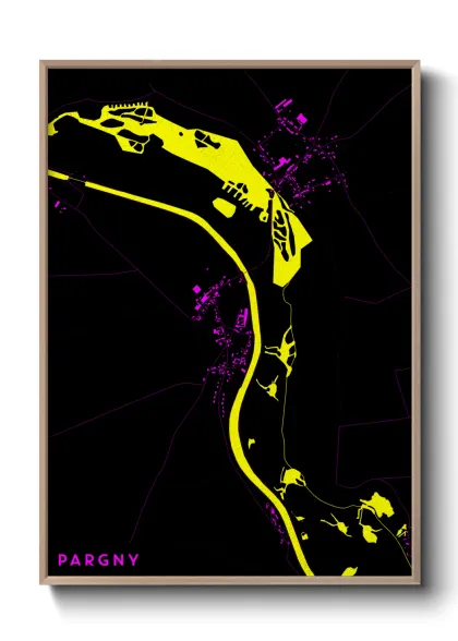 Une affiche de carte sur Pargny