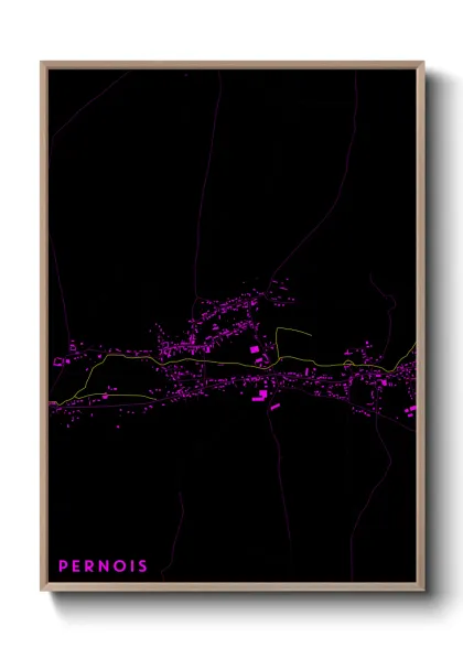 Une affiche de carte sur Pernois