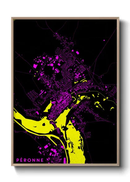 Une affiche de carte sur Péronne