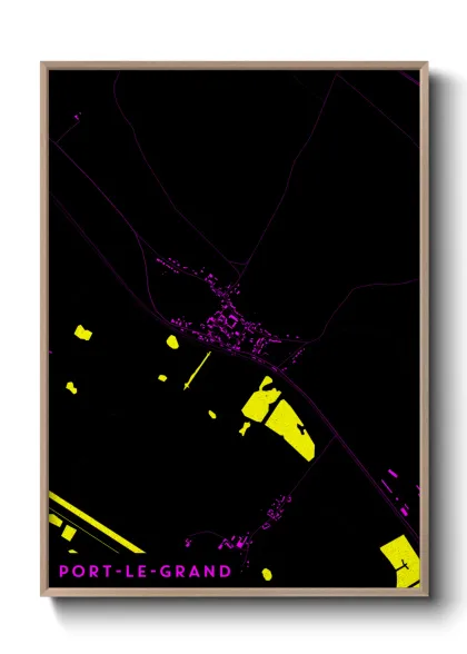 Une affiche de carte sur Port-le-Grand