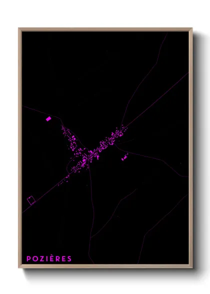 Une affiche de carte sur Pozières