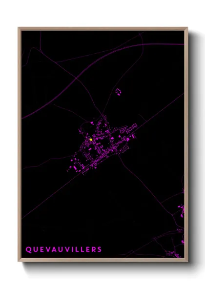 Une affiche de carte sur Quevauvillers