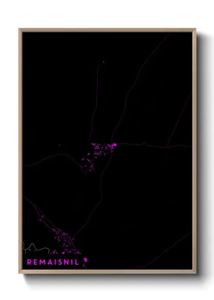 Une affiche de carte sur Remaisnil