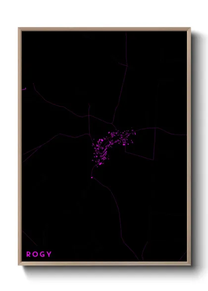 Une affiche de carte sur Rogy