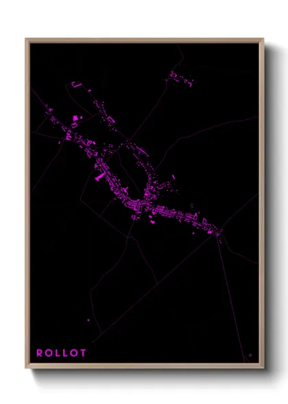 Une affiche de carte sur Rollot