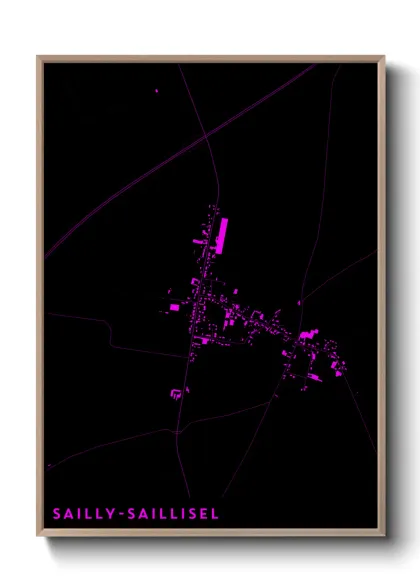 Une affiche de carte sur Sailly-Saillisel