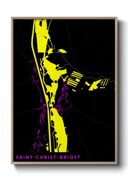 Une affiche de carte sur Saint-Christ-Briost