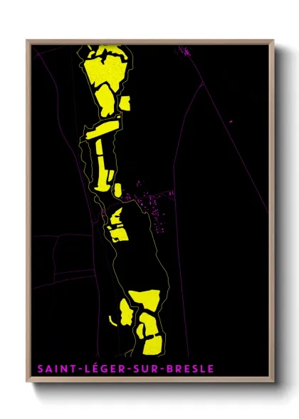 Une affiche de carte sur Saint-Léger-sur-Bresle