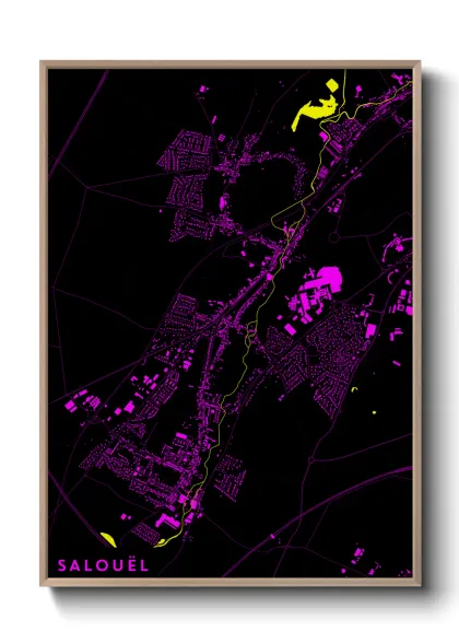 Une affiche de carte sur Salouël