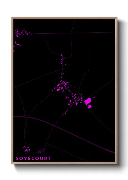 Une affiche de carte sur Soyécourt