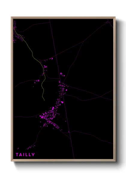 Une affiche de carte sur Tailly