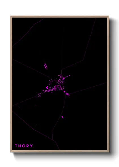 Une affiche de carte sur Thory