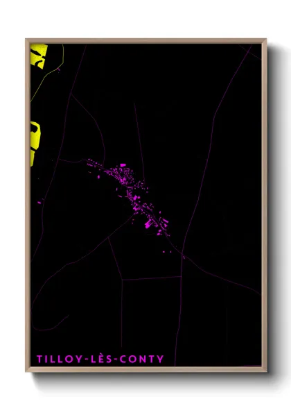 Une affiche de carte sur Tilloy-lès-Conty