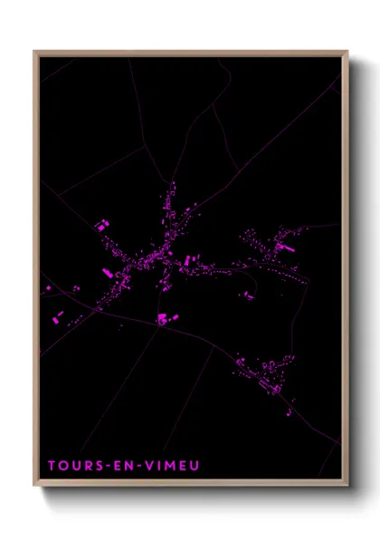 Une affiche de carte sur Tours-en-Vimeu