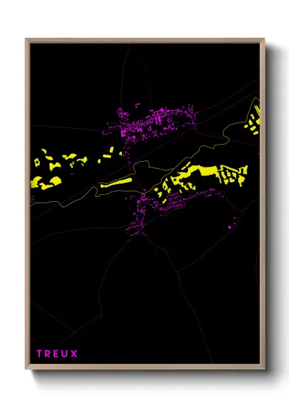Une affiche de carte sur Treux
